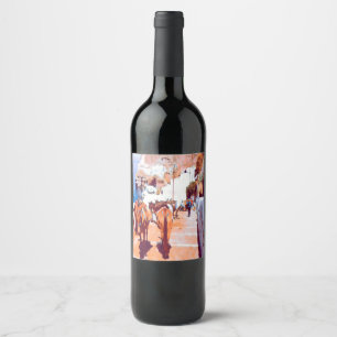 ldp SANTORINI - Donkey trail - Fira - Wine Label