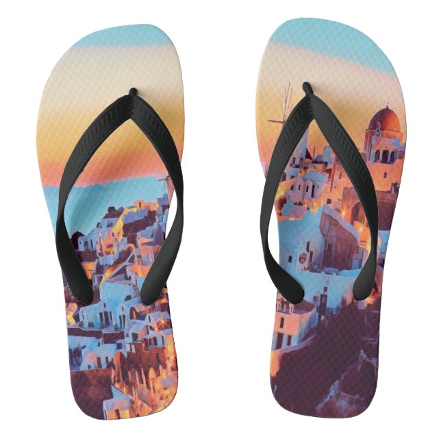ldp SANTORINI - panorama - by nigth - Flip Flops (Footbed)