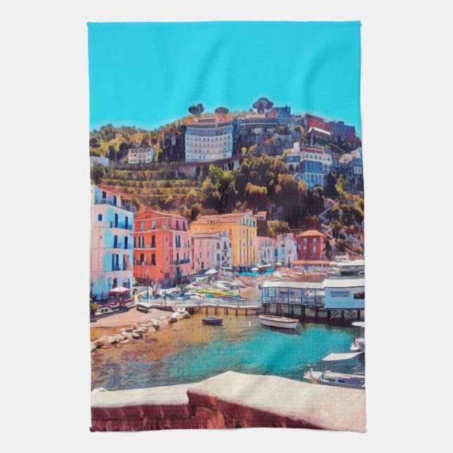 ldp SORRENTO - panorama - beach - Kitchen Towel (Vertical)