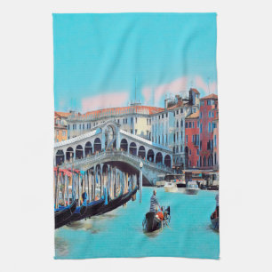 ldp VENICE - gondolas - rialto - Kitchen Towel