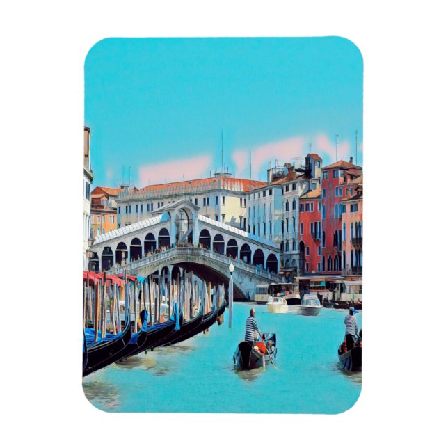 ldp VENICE - gondolas - rialto - Magnet (Vertical)