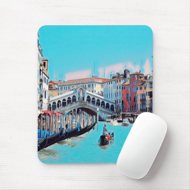 ldp VENICE - gondolas - rialto - Mouse Pad (With Mouse)
