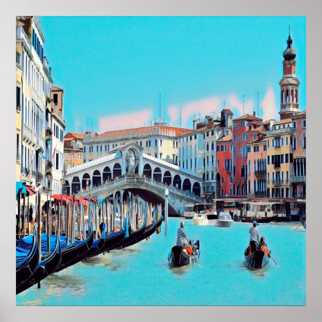 ldp VENICE - gondolas - rialto - Poster (Front)