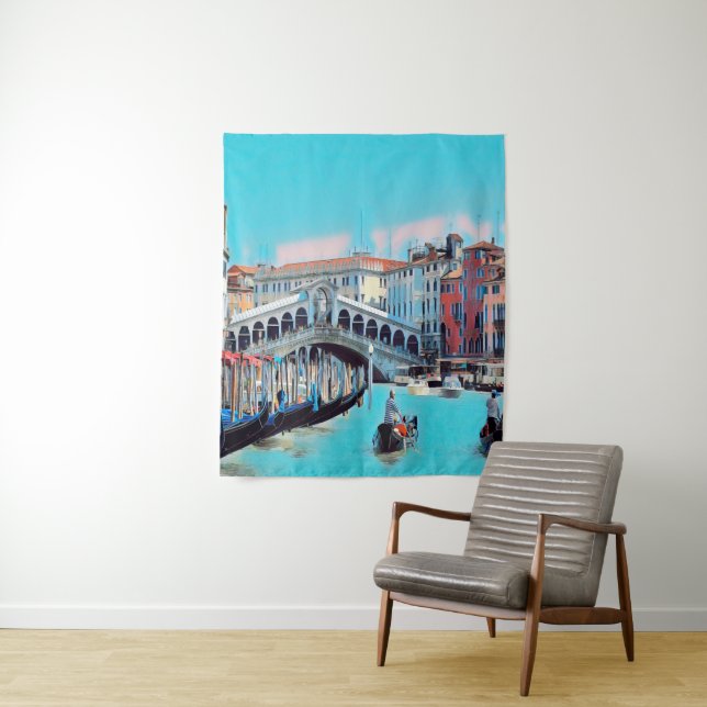 ldp VENICE - gondolas - rialto - Tapestry (In Situ)