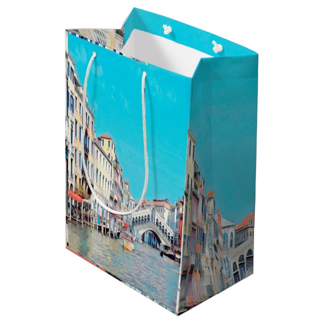 ldp VENICE - Grand Canal - Rialto beach - Medium Gift Bag (Back Angled)