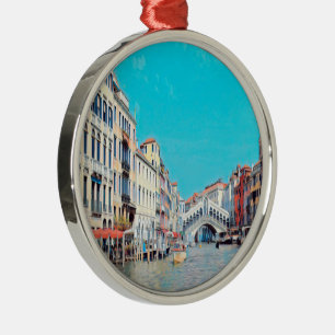 ldp VENICE - Grand Canal - Rialto beach - Metal Ornament