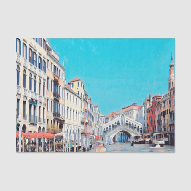 ldp VENICE - Grand Canal - Rialto beach - Tissue Paper (Front)