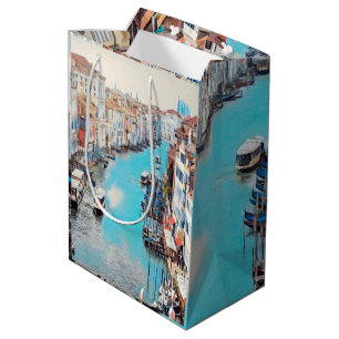 ldp VENICE - View of the Grand Canal from Rialto Medium Gift Bag