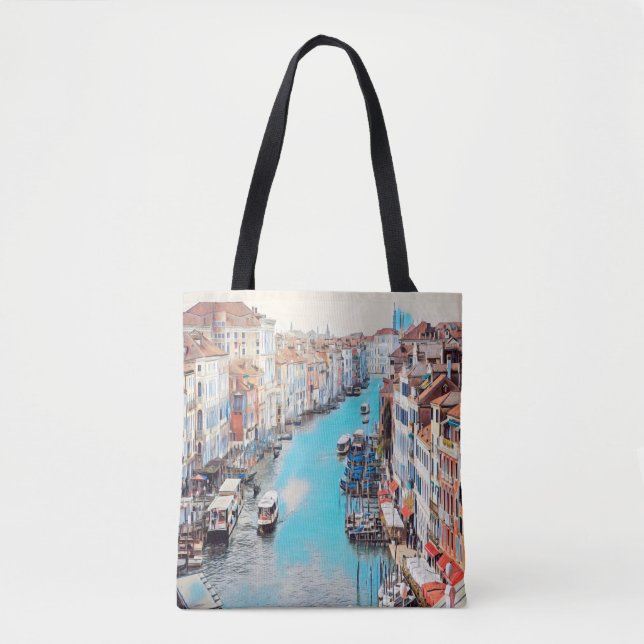 ldp VENICE - View of the Grand Canal from Rialto Tote Bag (Front)