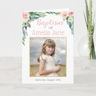 LDS Baptism Program, Folded Program