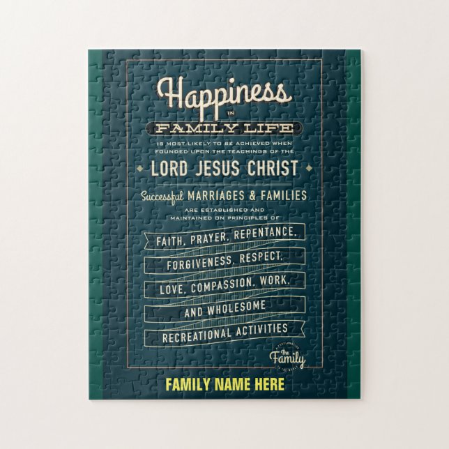LDS Family Proclamation puzzle. (CUSTOMIZE IT) Jigsaw Puzzle (Vertical)