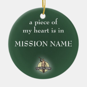 LDS Missionary Ornament. customizable Ceramic Ornament