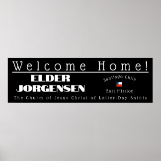 LDS Missionary Welcome Home Custom Poster Sign