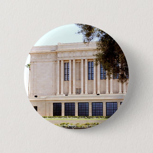 lds mormon mesa arizona temple picture 2 inch round button (Front)