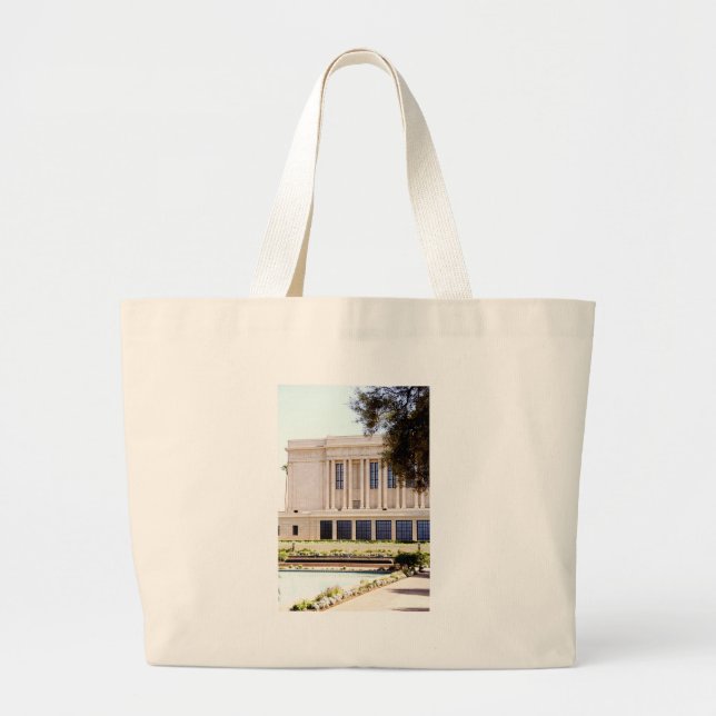 lds mormon mesa arizona temple picture large tote bag (Front)