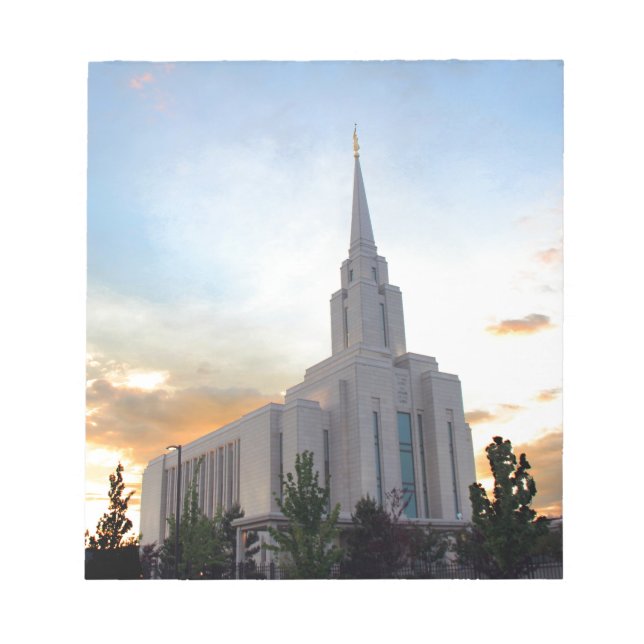 LDS mormon Oquirrh Mountain Utah temple Notepad (Front)