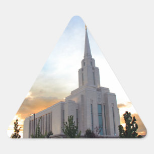 LDS mormon Oquirrh Mountain Utah temple Triangle Sticker