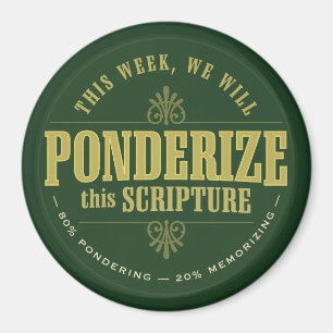 LDS Ponderize magnet. green Magnet