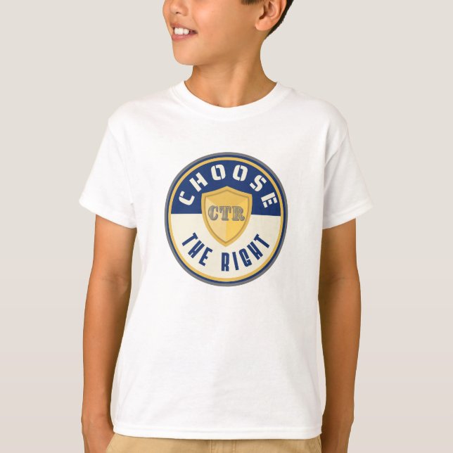 LDS Primary CTR Choose the Right Tshirt Bapstism (Front)