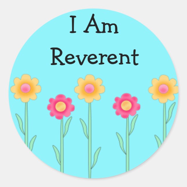 LDS Primary Stickers - I Am Reverent (Front)