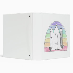 LDS Salt Lake City Temple rainbow sunset mormon Binder