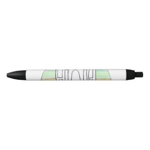 LDS Salt Lake City Temple rainbow sunset mormon Black Ink Pen