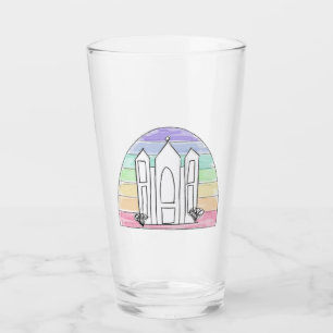 LDS Salt Lake City Temple rainbow sunset mormon  Glass