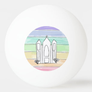 LDS Salt Lake City Temple rainbow sunset mormon Ping Pong Ball