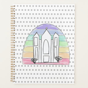 LDS Salt Lake City Temple rainbow sunset mormon Planner