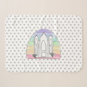 LDS Salt Lake City Temple rainbow sunset mormon Sherpa Blanket
