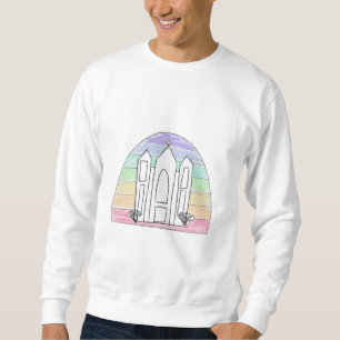 LDS Salt Lake City Temple rainbow sunset mormon Sweatshirt