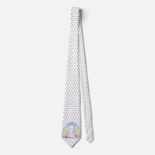 LDS Salt Lake City Temple rainbow sunset mormon  Tie