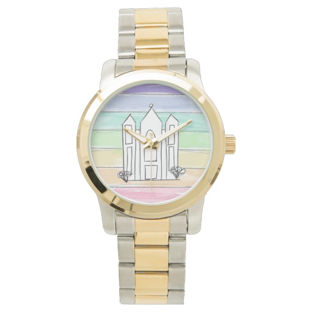 LDS Salt Lake City Temple rainbow sunset mormon Watch (Front)