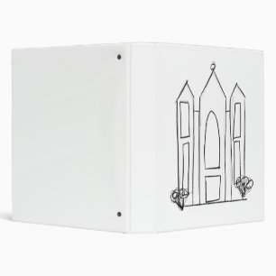 LDS Salt Lake City Temple simple modern mormon Binder
