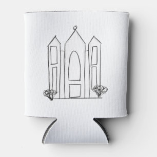 LDS Salt Lake City Temple simple modern mormon  Can Cooler