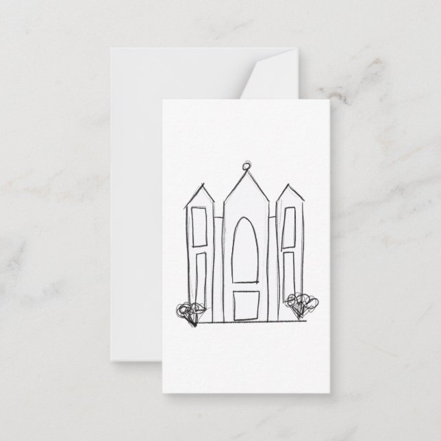 LDS Salt Lake City Temple simple modern mormon  Card (Front)