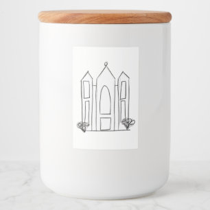 LDS Salt Lake City Temple simple modern mormon  Food Label