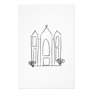 LDS Salt Lake City Temple simple modern mormon  Photo Print