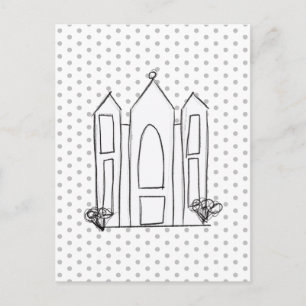 LDS Salt Lake City Temple simple modern mormon Postcard