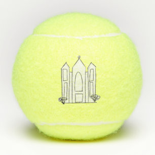 LDS Salt Lake City Temple simple modern mormon Tennis Balls
