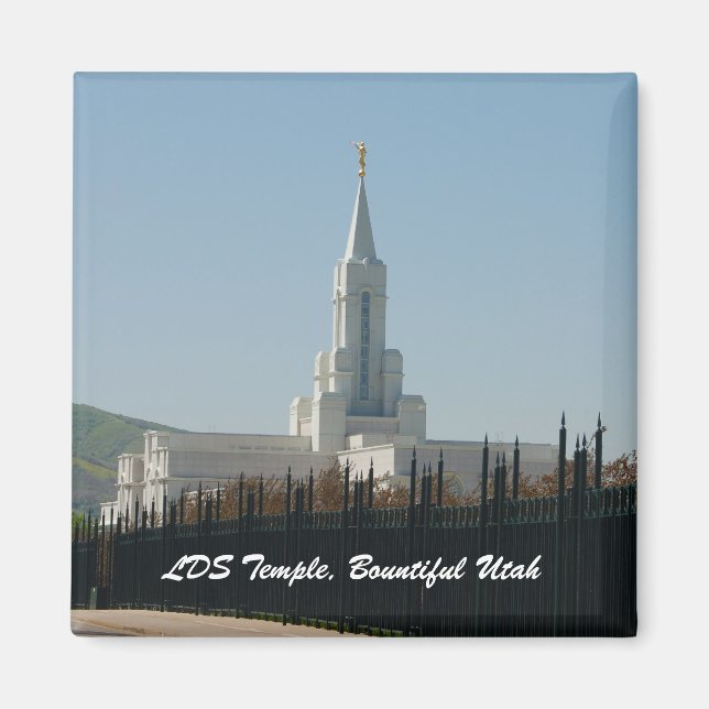 LDS Temple, Bountiful Utah Magnet (Front)