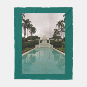 LDS Temple, Laie, Hawai'i. Fleece Blanket