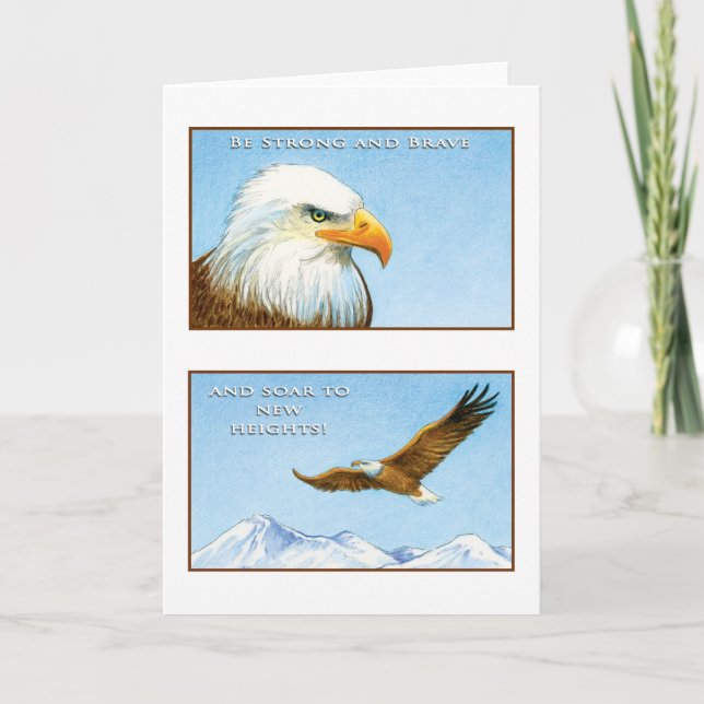 Le 40:31 d'Isaïe de carte de voeux d'Eagle (Devant)