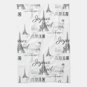 Le B&W Paris Joyeux Noel Serviette de cuisine de N