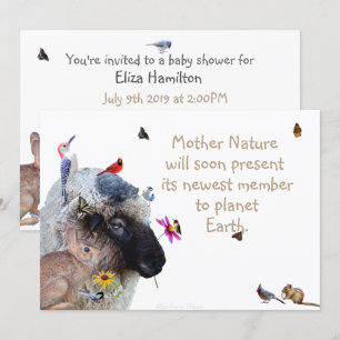 Le Baby shower de la nature : invitation