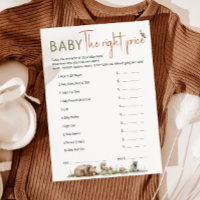 Le Baby shower Des Animaux De Bois La Bonne Carte 