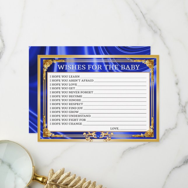 Le Baby shower Royal veut la carte bébé (Devant/Arrière en situation)