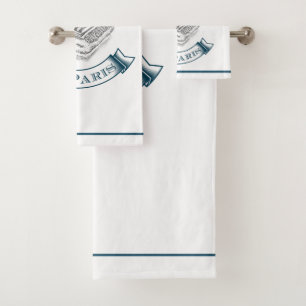 Le Bain Du Paris Dark Blue Towel Set