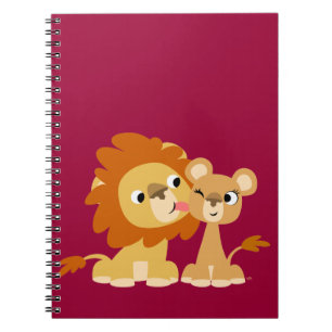 Le baiser : Carnet mignon de couples de lion de