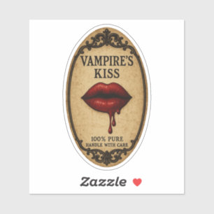Le Baiser du Vampire - Étiquette de Pharmacie aux 